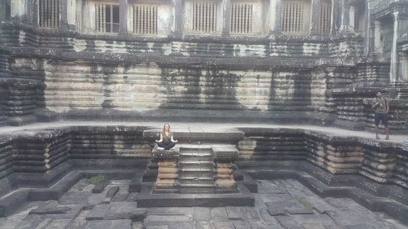 Meditating in Angkor Wat