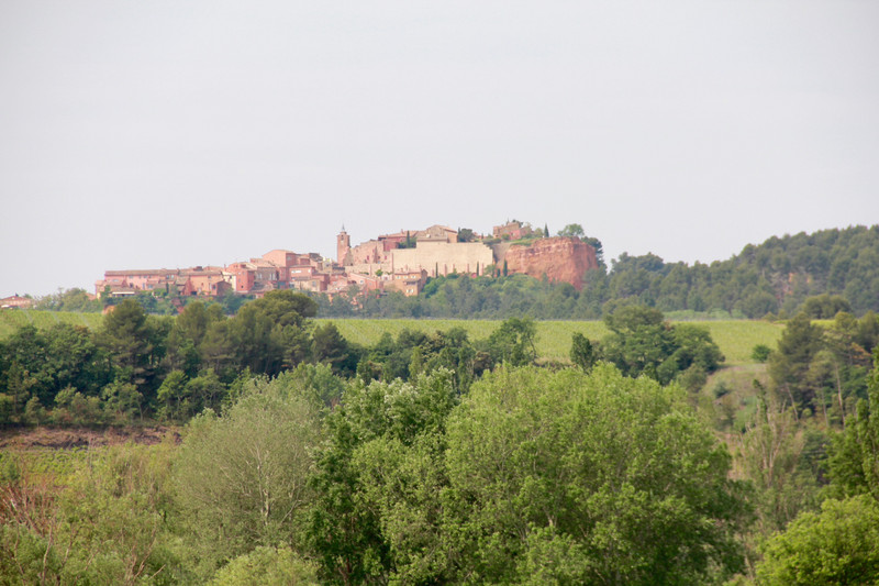 Sights of Roussillon on the hill