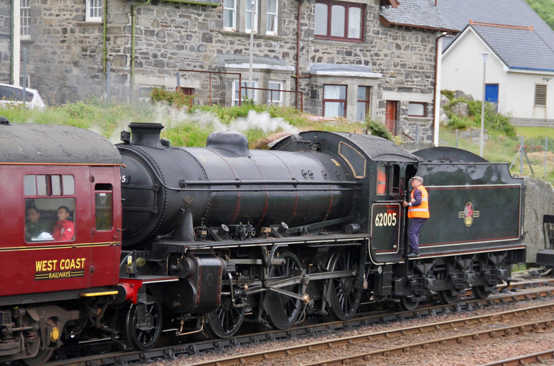The Jacobite steam train at Mallaig station