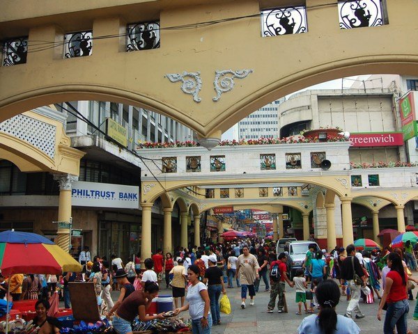The market around the church in Manila
