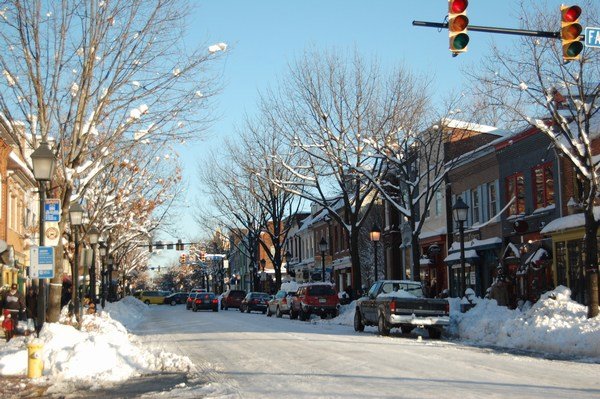 King Street in Old Town Alexandria - the plows have come through!