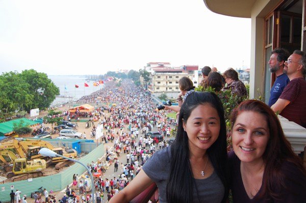Me & My Friend Vanna Overlooking the Fesival Crowds