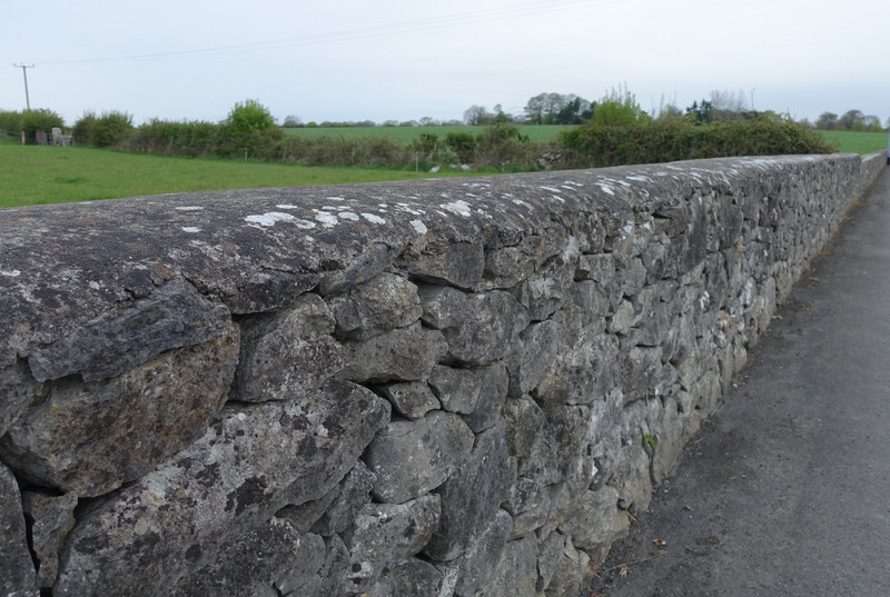 Typical stone wall.