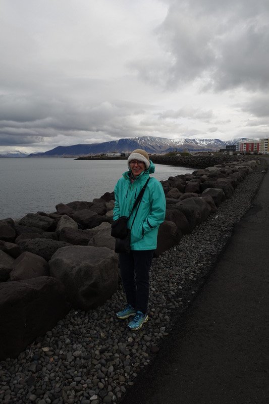 On the foreshore of Reykjavik and North Atlantic.