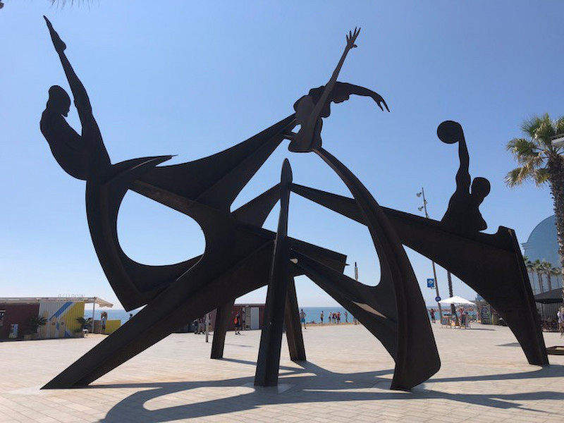 Sculpture made as memory of the water sports during the Olympics of '92.