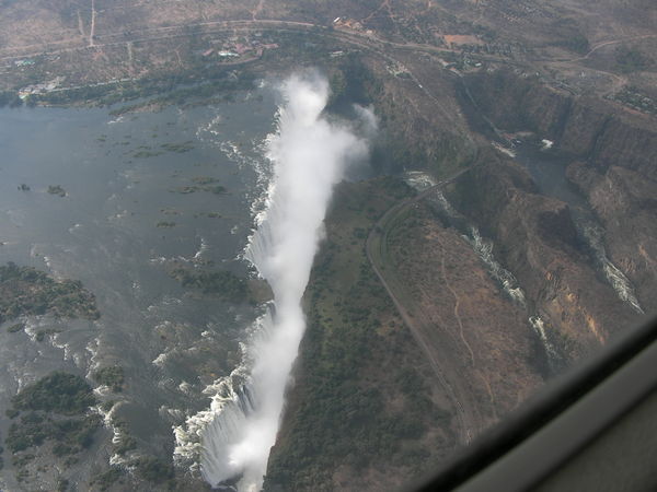 Vic falls from our prop plane