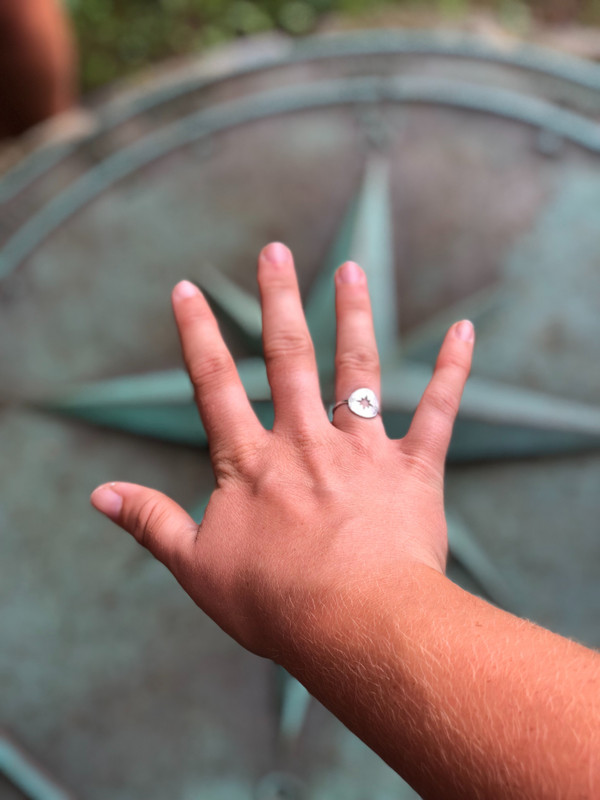 Found a compass to match my ring—North is the Path!!