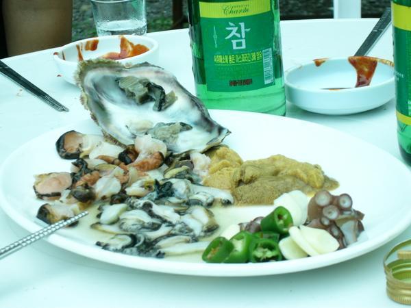 Soju and Oysters, etc etc......