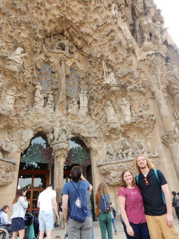 Outside Sagrada Familia - K&C