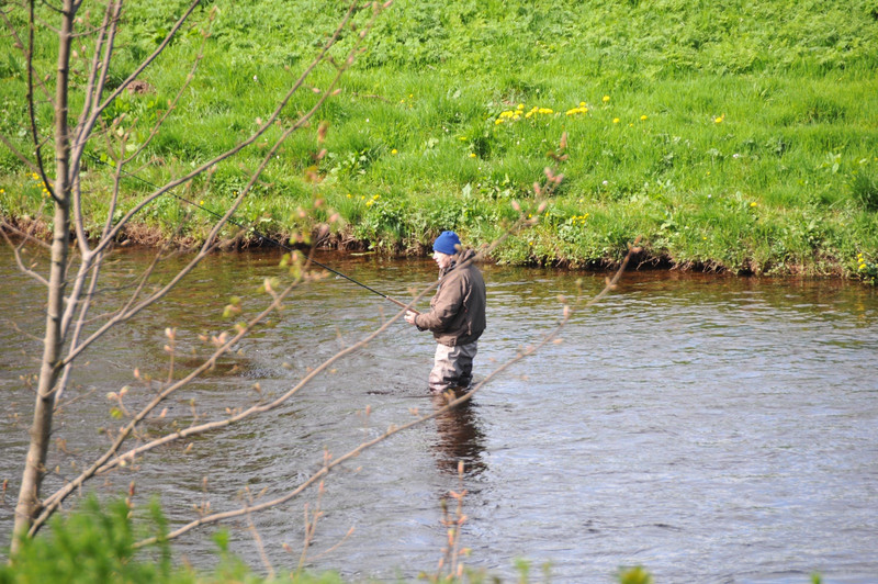 Fly fishing in the River Teith