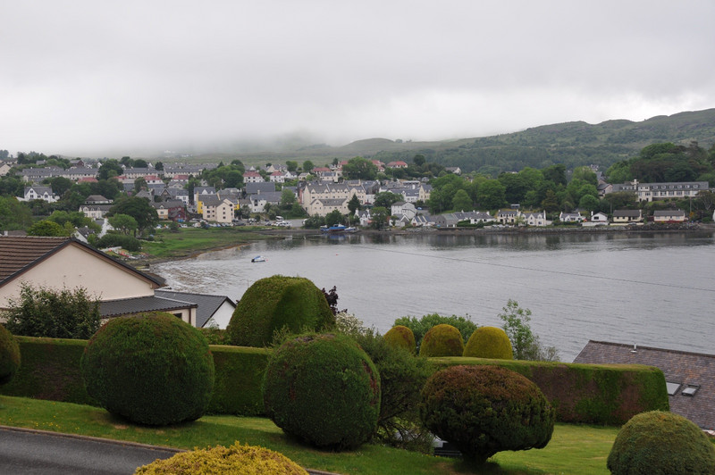 Our walk into town at Portree
