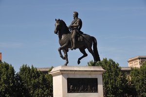 A monument to Henry IV on Pont Neuf