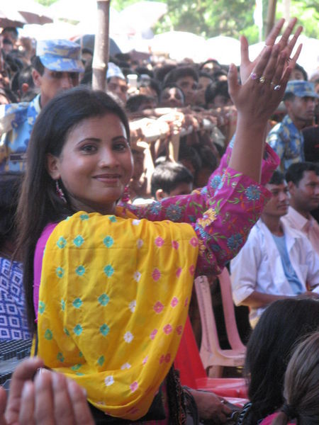 Farhana and her adoring crowds