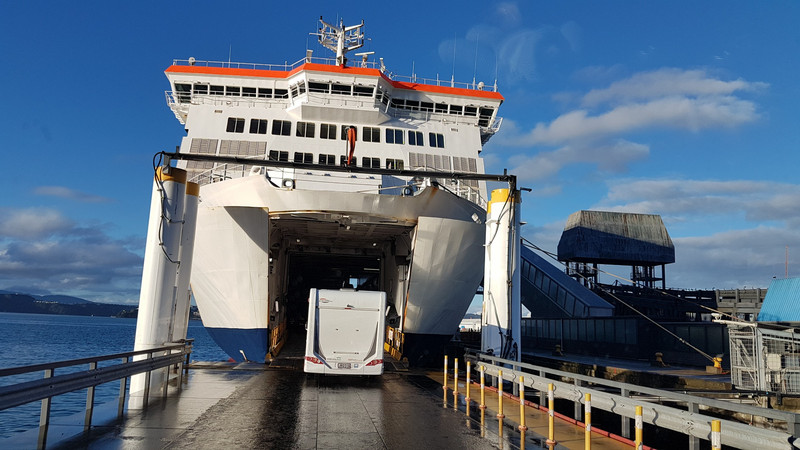 Boarding the Interislander Ferry