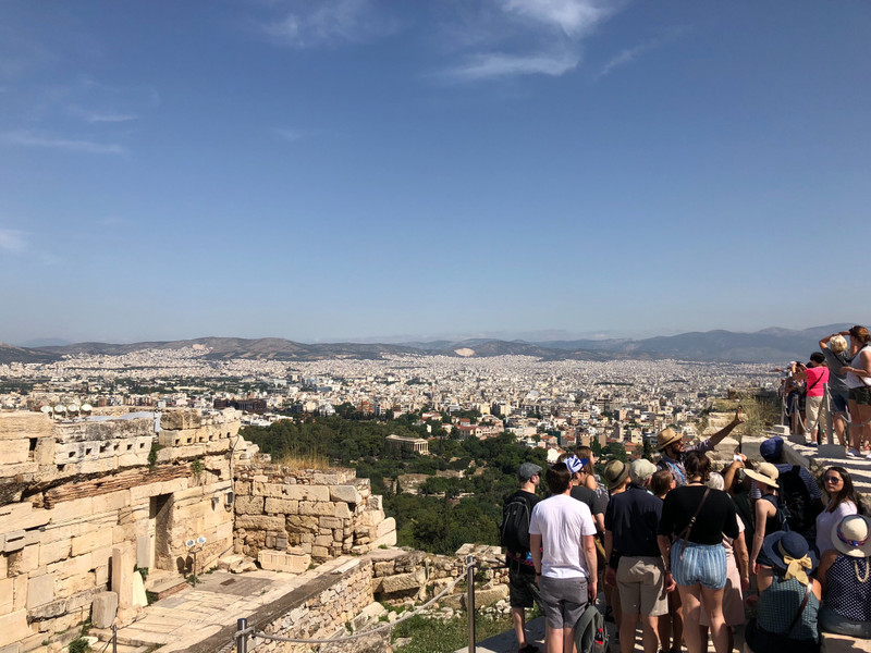 Athens view as I climb up to Acropolis.