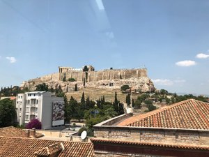 View of Acropolis from Acropolis Museum.