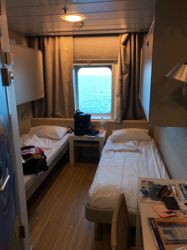 My cabin on the ferry.