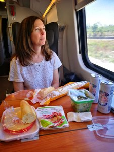 Lunch on our train to Florence