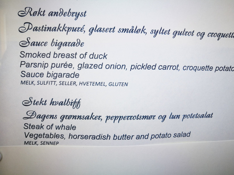 Not sure I want to try Whale Steak