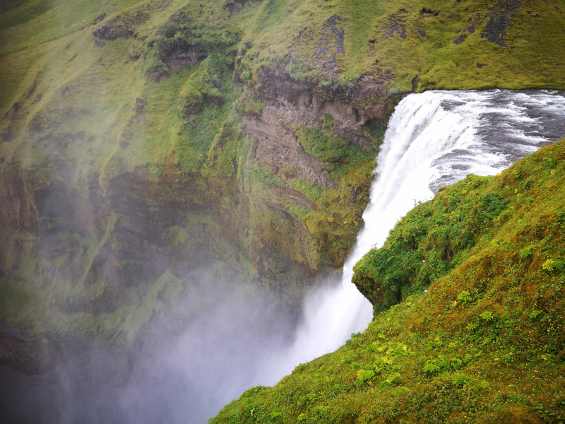 From the top of Skógafoss