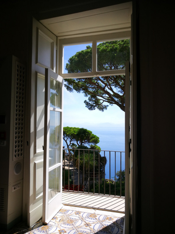 The view from inside Villa Romano