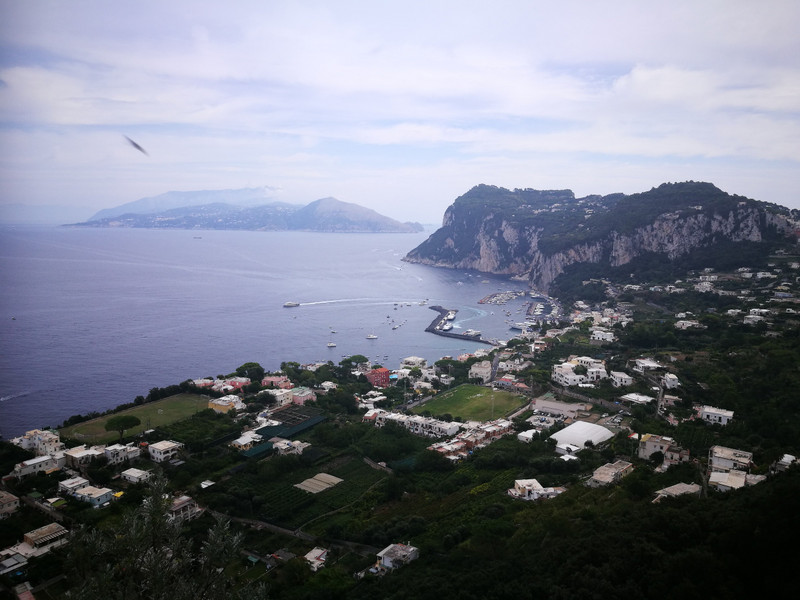 Looking down to Capri Marina 