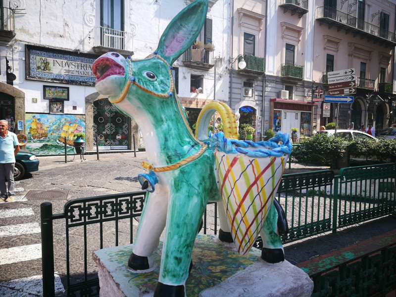 A ceramic donkey 