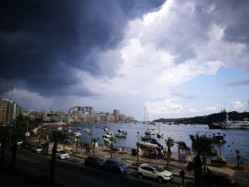 The view from my balcony in Sliema 