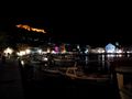 Hvar harbour view with Fortress lit up 