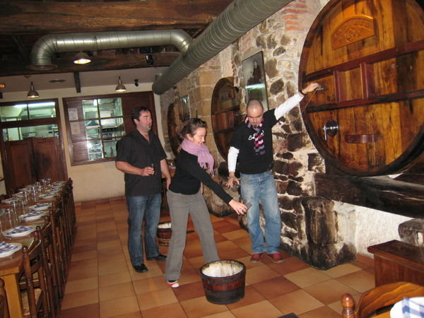Cider pouring, San Sebastian