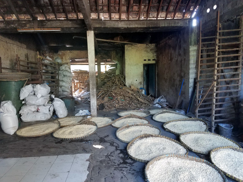 "factory" where locals make tofu and tempe