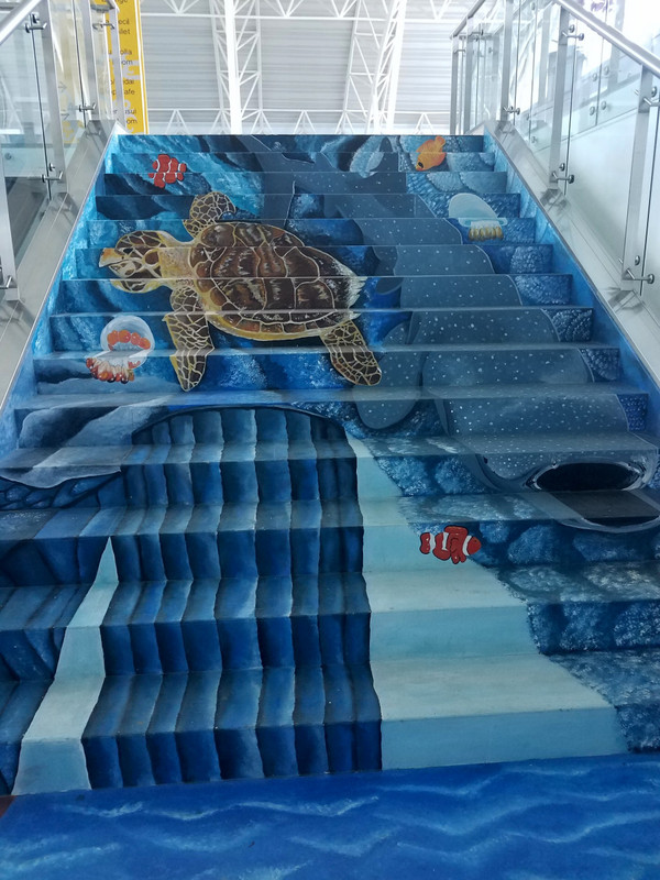 Staircase in the Berau airport - captures it pretty well, although I didn't see anything close to a whale shark!