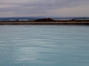 Myvatn Nature Baths, with Lake Myvatn in the background