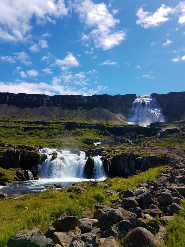 Dynjandi waterfall - largest in the Westfjords - 30 meters wide at the top, 60 meters wide at the bottom...with 6 other waterfalls below it