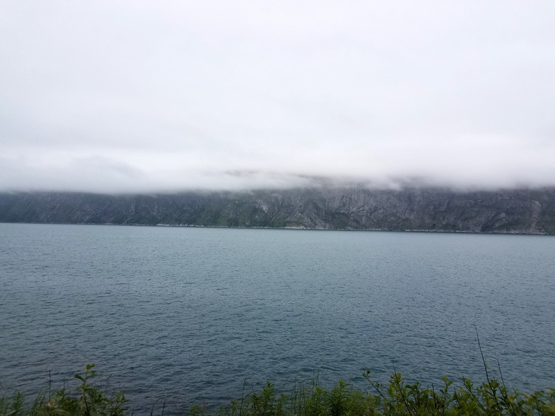 The view is supposed to have amazing mountains/fjords...