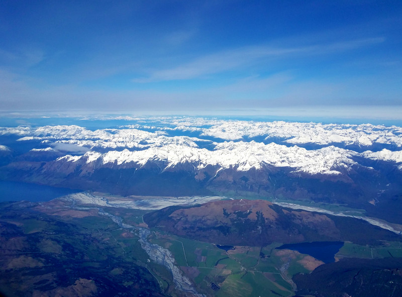 Flying over the Southern Alps