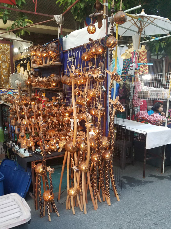Sunday market - you could find just about anything, including large giraffe statues 