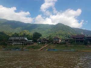 Muang Ngoy, another little town popular with tourists - for years you could only access it by boat, but there's a road now