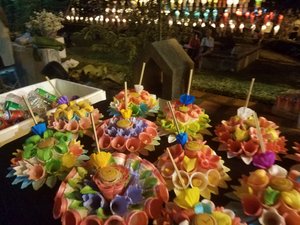 Krathong (these were made of icecream cones!)