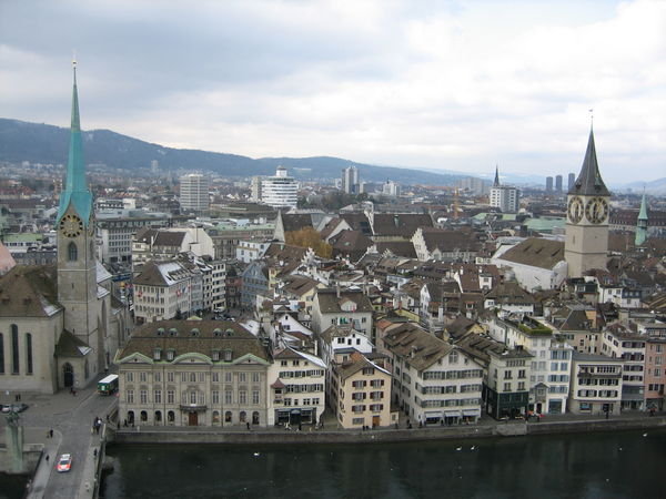 Zurich from the church tower