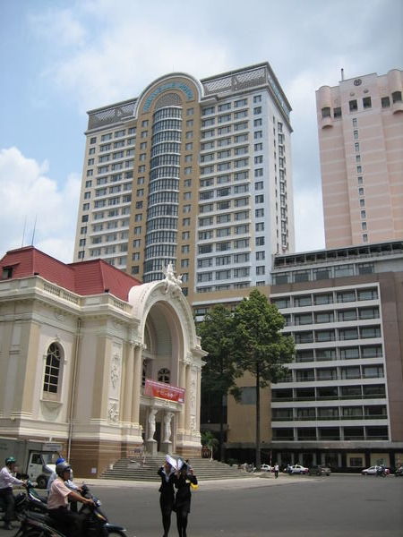 Opera House and Hotel Caravelle, home to the Saigon Saigon bar
