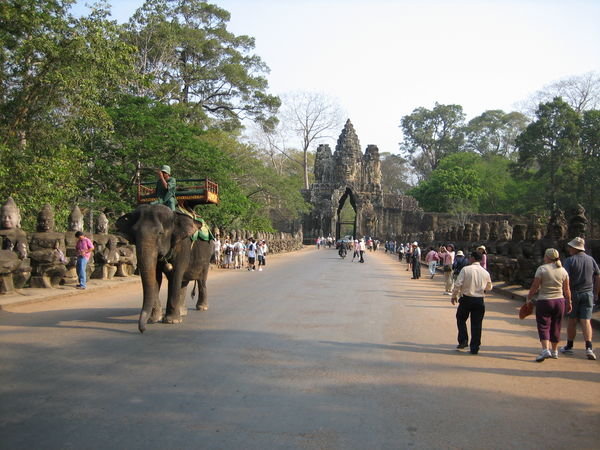 The gate into Angkor Tom
