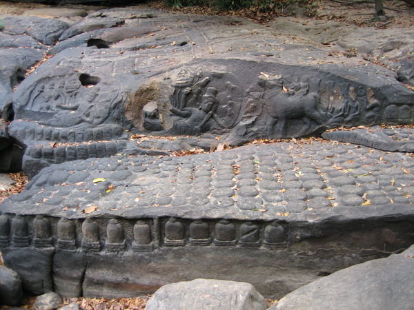 Some of the carvings at Kbal Spean 