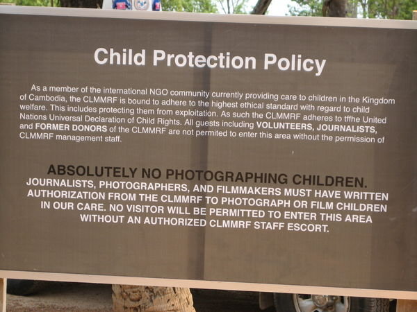 A sign at the Landmine Museum