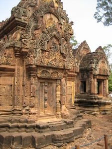 Everywhere you look there's intricate carvings at Banteay Srei
