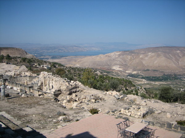 The view over the Sea of Galilee