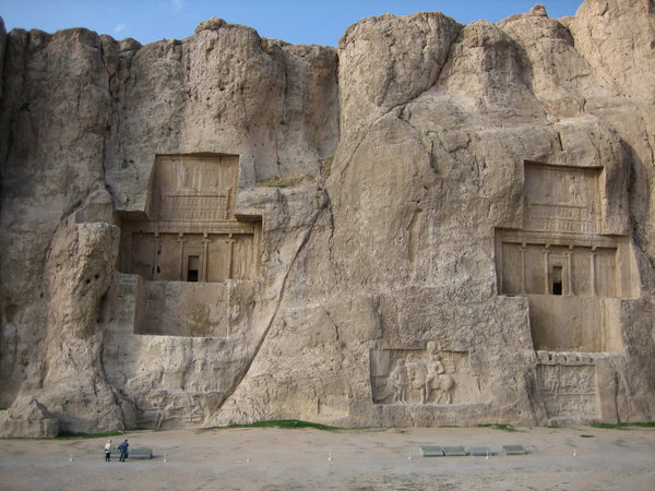 Naqsh-e Rostam, the tombs of Artaxerxes I and Darius I.