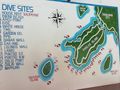 Map of the amazing diving places. Visited 5!