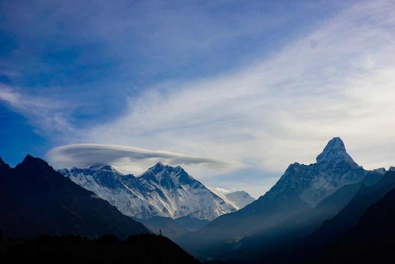 Ama Dablam to the right and Lhotse to the left! 