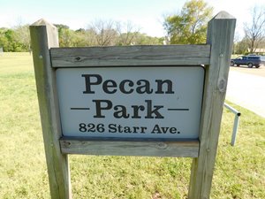 old Pecan Park sign